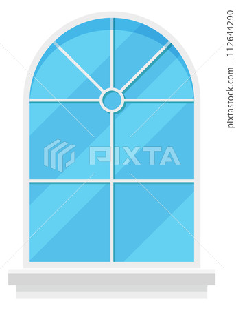 Window glass pane. House building interior element 112644290