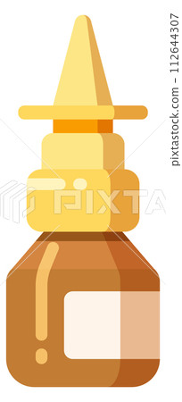 Nasal spray bottle. Medical treatment flat icon Nasal spray bottle. Medical treatment flat icon 112644307