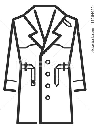 Coat line icon. Long outdoor classic clothes 112644324