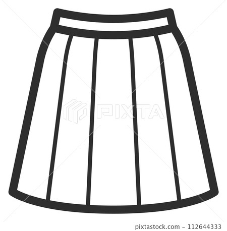 Skirt icon. Female fashion clothes line symbol 112644333