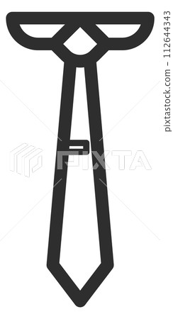 Necktie line icon. Classic male business accessory 112644343