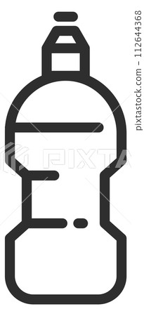 Plastic water bottle icon. Linear drink symbol 112644368