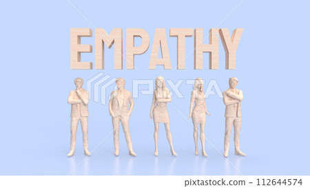The Human figure and text for empathy concept 3d rendering. The Human figure and text for empathy concept 3d rendering. 112644574