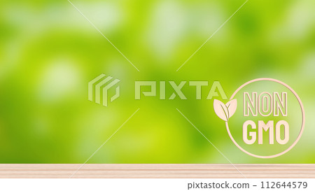 The Non gmo logo for food or healthy concept 3d rendering. 112644579