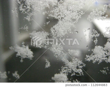 I took a photo of the snow piled up on the glass. I took a photo of the snow piled up on the glass. 112644863