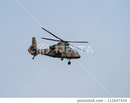 觀察直升機 OH-1 飛越姚軍駐地上空 觀察直升機 OH-1 飛越姚軍駐地上空 112647434