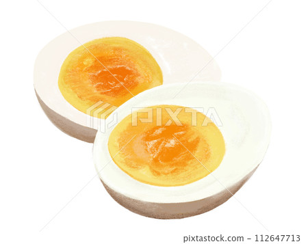 Boiled egg (cross section) Boiled egg (cross section) 112647713