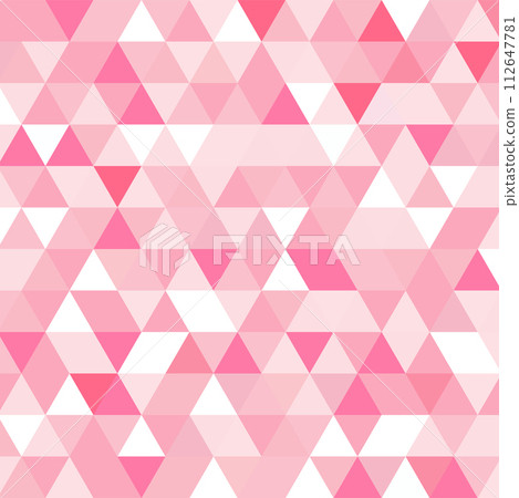 Background illustration_triangle mosaic_pink 112647781