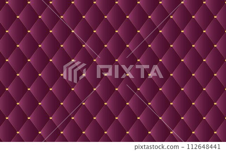 purple quilted fabric background with golden crown clasp 112648441