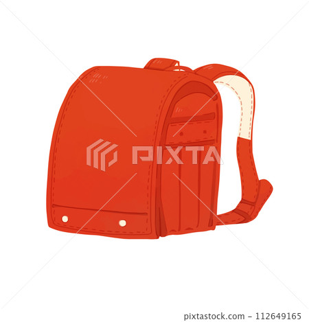 Illustration of a red school bag 112649165