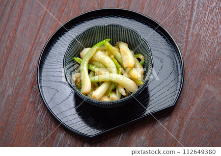 Vegetables from the Tohoku region, Hirokko dressed with vinegar and miso Vegetables from the Tohoku region, Hirokko dressed with vinegar and miso 112649380