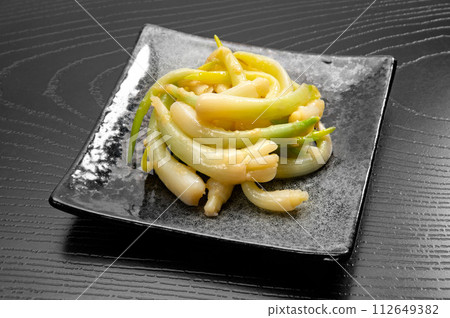 Vegetables from the Tohoku region, Hirokko dressed with vinegar and miso Vegetables from the Tohoku region, Hirokko dressed with vinegar and miso 112649382