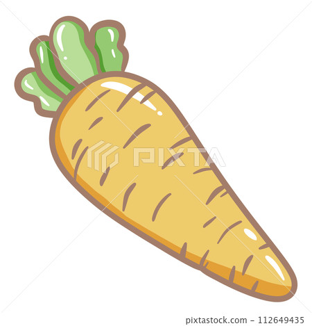 Handdrawn illustration cute easter carrot greeting card spring clipart  112649435