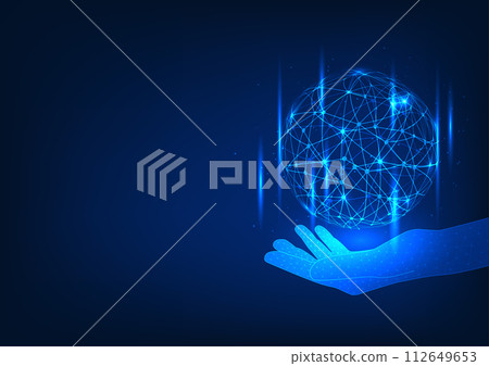 Processor technology at hand Shows the collection of data from networks from around the world and processes it to other operating systems. It's like a mechanical brain that controls the work. 112649653