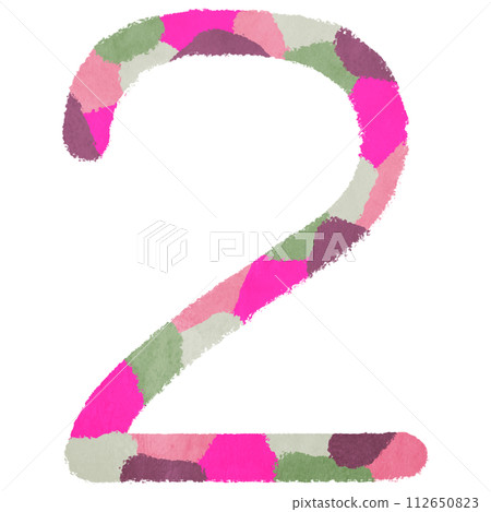 Decorative letters of the number "2" 112650823