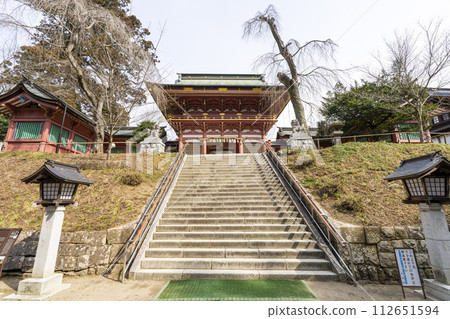 早春的鹽灶神社塔門,宮城縣鹽灶市 早春的鹽灶神社塔門,宮城縣鹽灶市 112651594