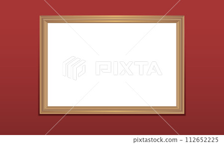 紅色背景上輪廓相框的插圖 112652225