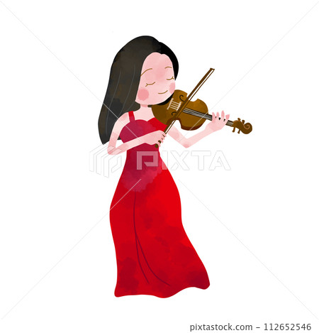 Woman playing the violin 112652546