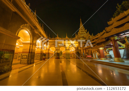 Mahamuni Buddha temple, Mandalay, Myanmar. 112653172