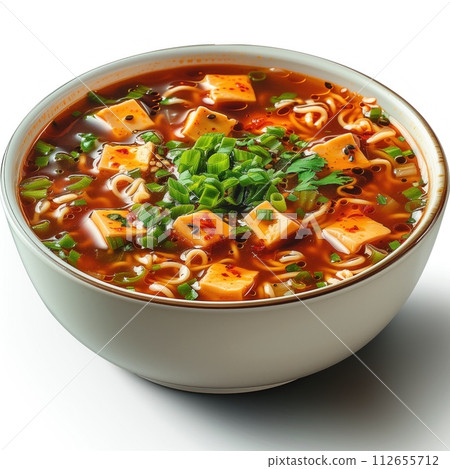 delicious noodle soup in a bowl 112655712