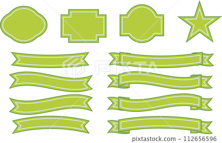 綠絲帶和框架集 綠絲帶和框架集 112656596