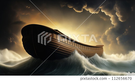 Biblical Catastrophe, Noah's Ark and the Biblical Tale of the Great Flood, Generative AI 112656670