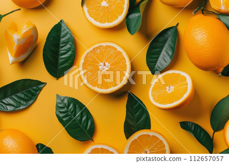 Fresh Fruit background from top view 112657057