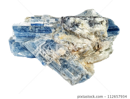 natural raw blue kyanite mineral cutout 112657934