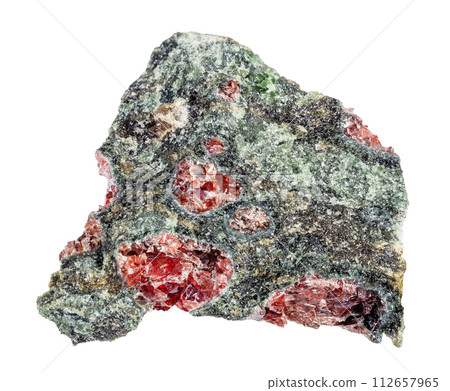 natural pyrope garnets in raw stone cutout natural pyrope garnets in raw stone cutout 112657965