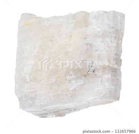 natural raw colorless calcite rock cutout 112657966