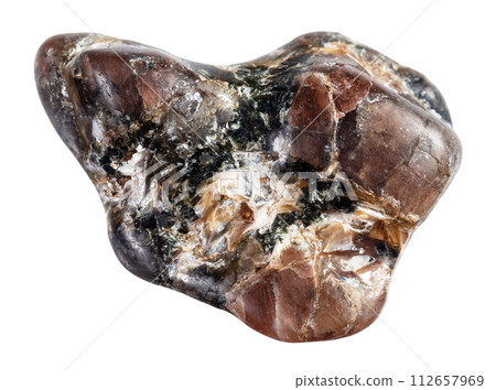 natural polished andalusite mineral cutout natural polished andalusite mineral cutout 112657969