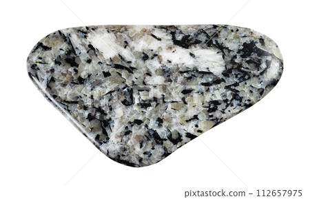 specimen of natural tumbled foyaite mineral cutout specimen of natural tumbled foyaite mineral cutout 112657975