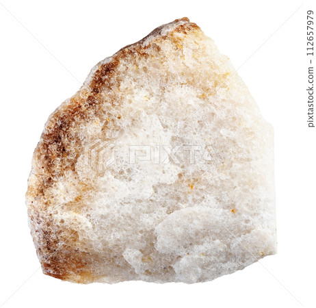 specimen of natural raw quartzite rock cutout 112657979