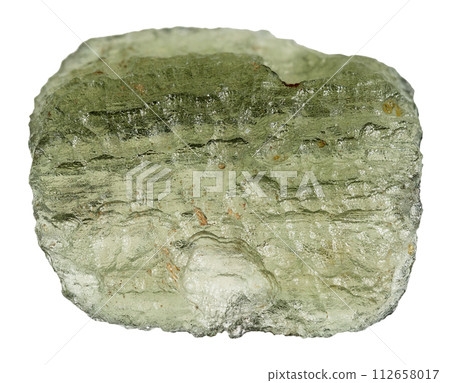 natural raw moldavite meteorite glass cutout 112658017