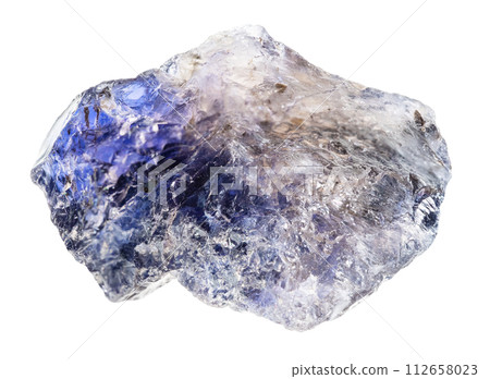 specimen of natural raw iolite mineral cutout 112658023