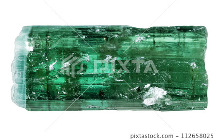 natural verdelite tourmaline crystal cutout 112658025