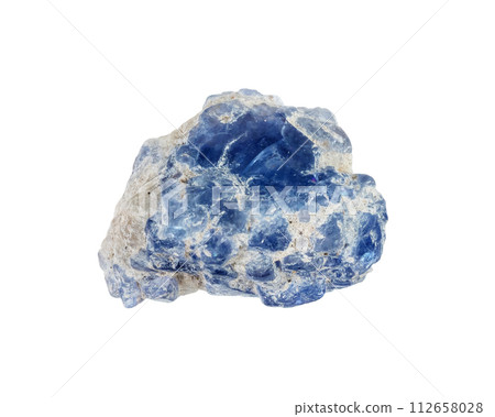 specimen of natural blue spinel crystal cutout 112658028