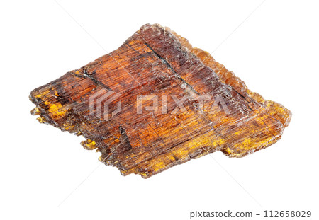 specimen of natural raw rutile rock cutout 112658029