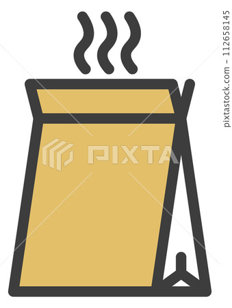 Hot paper bag takeaway fast food icon Hot paper bag takeaway fast food icon 112658145