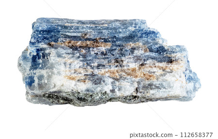specimen of natural raw blue kyanite stone cutout specimen of natural raw blue kyanite stone cutout 112658377