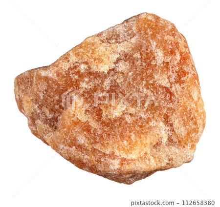 natural raw heliolite sunstone rock cutout 112658380