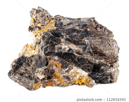 natural raw anthraconite mineral cutout 112658391