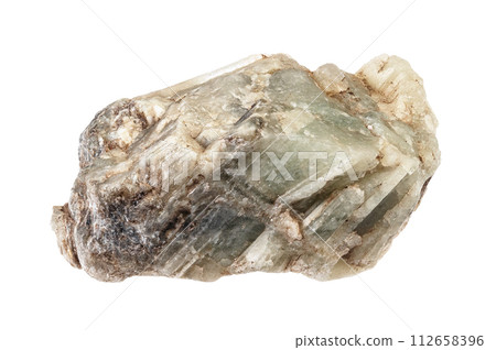 natural raw beryl mineral in rock cutout natural raw beryl mineral in rock cutout 112658396