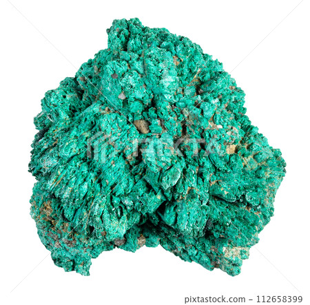 specimen of natural rough malachite rock cutout specimen of natural rough malachite rock cutout 112658399