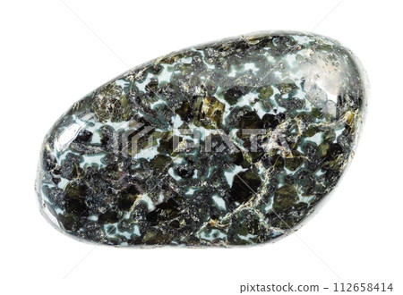 natural tumbled gabbro norite mineral cutout 112658414