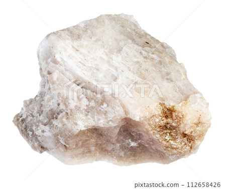specimen of natural raw oligoclase rock cutout specimen of natural raw oligoclase rock cutout 112658426