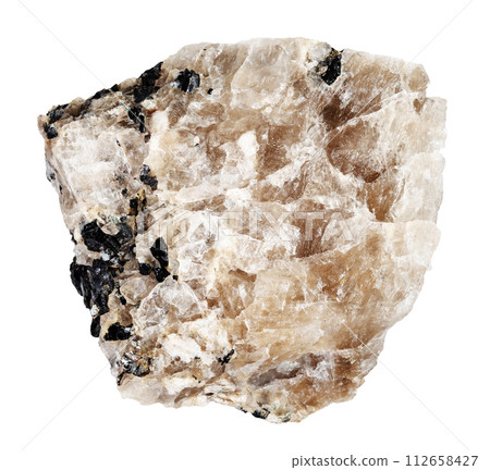 specimen of natural raw cryolite mineral cutout 112658427