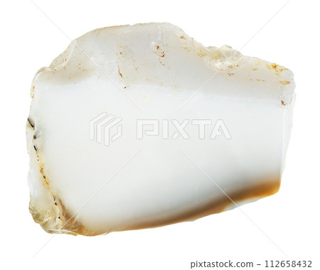 specimen of natural raw white opal mineral cutout specimen of natural raw white opal mineral cutout 112658432