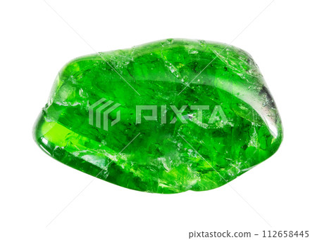 natural polished chromian diopside crystal cutout natural polished chromian diopside crystal cutout 112658445