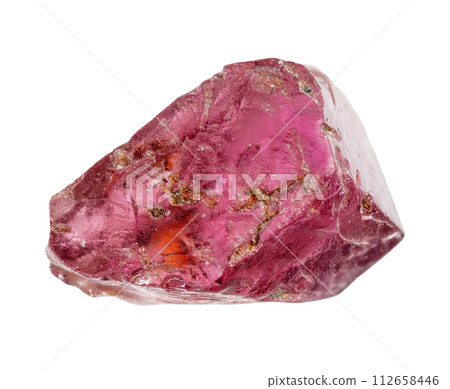 specimen of natural rough rhodolite crystal cutout specimen of natural rough rhodolite crystal cutout 112658446